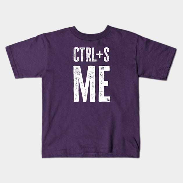 cmd+s me (dark) Kids T-Shirt by WickedAngel